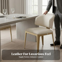Ripple Rear Chair Italian Design Upholstered Side Chair Wave Pattern Rearrest Long-Lasting Construction for Dining Room, Home