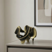 Tabletop Sculpture Lustrous Hollow Sculpture Minimalist for Bookshelf