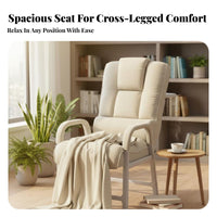 Adjustable spine supportrest Recliner with Footstool Ergonomic Design Padded Chair and Ottoman Set Sturdy Frame Armchair Easy Assembly for restice Workers, Homeowners, Living Room, Bedroom, Small Spaces, study reading corner