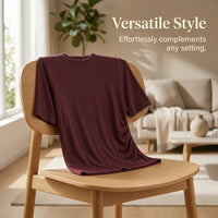Womens Jumpers Plus Size Round Neck Sweater in Viscose Fiber Blend, Medium Thickness Knit for Office and Casual Wear
