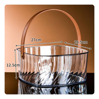 Transparent Ice Container with Handle Easy to Clean Clear Plastic Ice Container