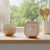 Easy to Use Mechanical Kitchen Timer Portable Kitchen Timer with Alarm Compact Clear for Teachers, Study Desk