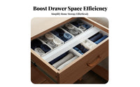 Easy Installation Cuttable Drawer Partition Space Saving Cut-to-Fit Drawer Organizer Multi-Functional for Students, Adults, Drawers, Bedroom