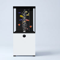 Aquarium with Cabinet Tall Floor Standing Aquarium Rectangular Aquatic Habitat for Aquarists, Fishkeepers, Living Room, Home