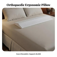 Widened Design Sleeping Pillow Breathable Material Lower Back Support Pillow Machine Washable Cover for Side Sleepers, Lying down, Sofa
