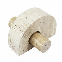 Marble Ornament Handcrafted Stone Abstract Ornament Low-Maintenance Modern Rock Sculpture for Office, Living Room