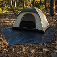 PE Ground Tarp for Outdoor Camping Tent, Thickened Waterproof Picnic Mat, Beach Blanket, Tent Footprint