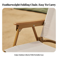 Foldable Design Low-Silhouette Camp Armchair Lightweight Folding Chair Long-Lasting Portable Seat Strong Frame for Picnickers, Beachand Travelers, Fishing, Picnic, Picnics, Beach