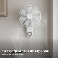 Wireless Control Wall Fan Quiet Performance Wall-Mounted Fan Air Circulator Easy Installation Home Appliance 3 Wind Modes