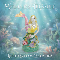 Mermaid Trinket Box, Hand Painted Enamel Jewelry Box Figurine, European Decorative Box for Home Display, Collectible Mermaid Figurine Box