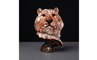 Head Figurine Freestanding Animal Bust Decorative Sculpture with Base for Office Desk, Beverage Cabinet, Entryway