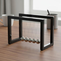 Science Education Newton's Cradle Educational Tool Balance Balls Pendulum Perpetual Motion Illusion Swinging Balls Desk Toy Stress Relief for Office, Classroom
