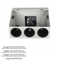 Sleeve Ports Polishing Guard Box Hinged Lid Grinding Enclosure Box Side Openings