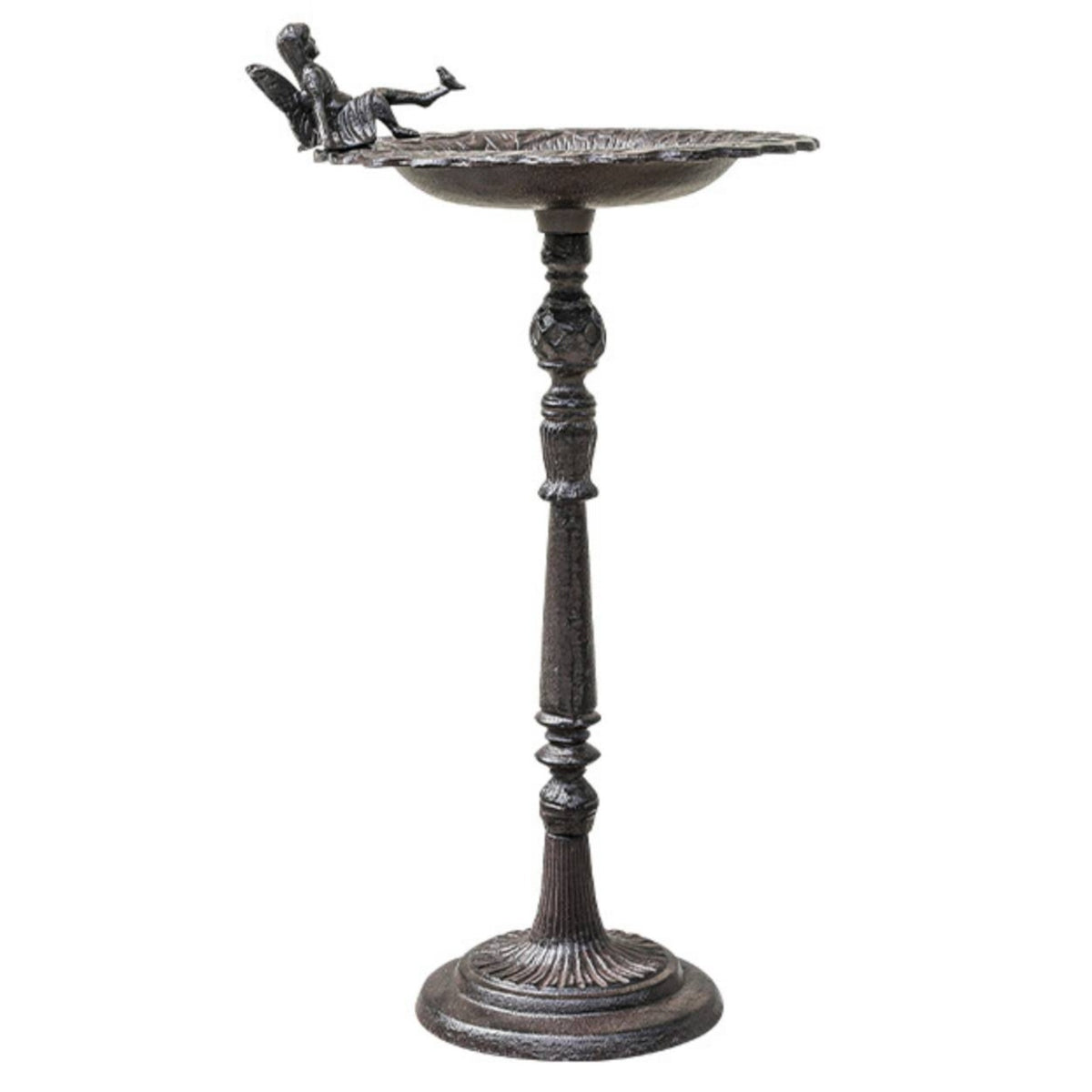 Pedestal Bird Feeder Outdoor Cast Avian Feeder Decorative Garden Ornament for Gardeners, Backyard, Patio, Courtyard