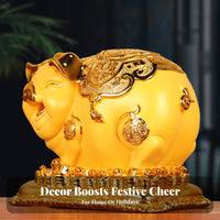Piggy Bank Desktop Display Resin Pig Bank Cute Household Decor