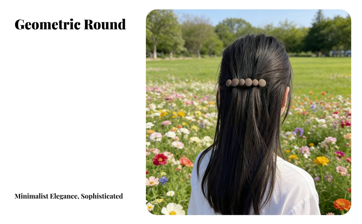 Matte Finish Barrette Korean Design Ponytail Holder Fastener Straight Coil Hair Fastener Secure Hold Minimalist Hair Accessory