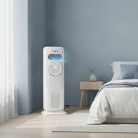 2-in-1 Column Fan and Heater Combo Slim Room Heater and Fan Combo Digital Oscillating for Apartment