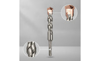 Spiral-Flute Percussion Drill Bit Round-Shank Masonry Drill Bit Clean Drilling Tool Efficient for Masons
