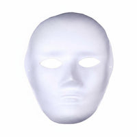 White Paper Pulp Mask Lightweight DIY Painting Mask Comfortable Fit for Children