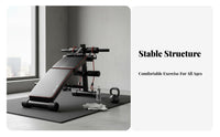 Long-Lasting Steel Frame Sit-up Dumbbell Bench Heavy Duty Home Gym Equipment Full Body Workout Strength Training Gear High-Density Foam Padding