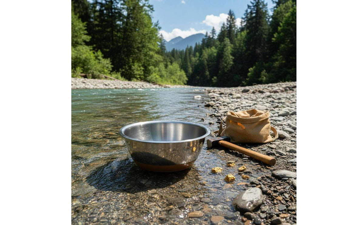 Portable Stainless Steel Gold Pan Rust-Proof Jewelry Washing Basin With Measurement Marks for Beginners, Hobbyists, Outdoor