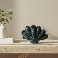 Ceramic Shell Statue Modern Style Abstract Shell Decor Handmade Abstract Sea Sculpture for Display Shelf