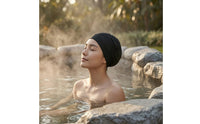 Ruched Pleated Swim Cap Stretchable Material Swim Cap Stretchy Swimming Hat Easy to Wear for Hot Springs