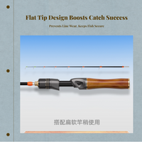 Ice Fishing Rod, Carbon Fiber, Sensitive Tip, Portable Combo