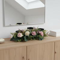 Blossom Candle Centerpiece Elegant Floral Candle Stand Maintenanceeffortless