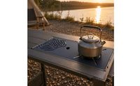 Cooktop Board Dark Blue Single-Plate Insert Round Opening Camping Gear