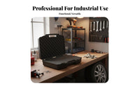 Multipurpose Hard Plastic Tool Case Long-Lasting Safeguarding Tool Box Shock-Resistant for Professionals, Photographers, Vehicle, Job Site