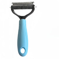 Dematting Comb Ergonomic Double-Sided Grooming Comb De-Shedding Brush Easy Grip Double-Sided Dog Brush Skin-Friendly for Dogs