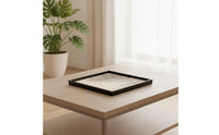 Metal Tray with Horsehair Elegant Rectangular Tray Low-Height for Vanity