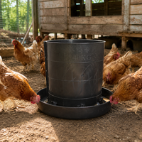 40kg Chicken Feeder, Poultry Feeder with Lid, Large Capacity Chicken Feeders No Waste for Smallholding