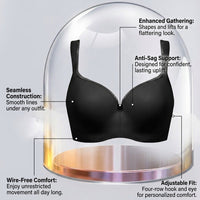 Women's Bras Non Wired Full Coverage with Back Support, Seamless Everyday Wear for All Season Comfort, with Thin Cups