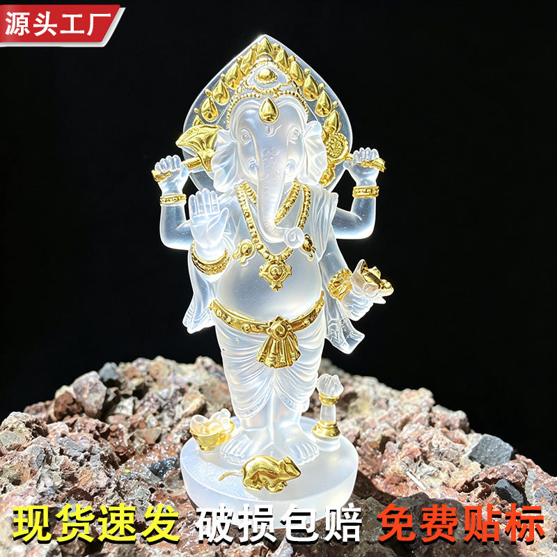 Thai Elephant God Statue Resin Craft Southeast Asian Style