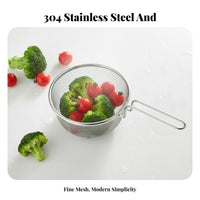 Rust-Proof Pasta Skimmer Basket Rustproof Strainer Multi-Purpose Fine Mesh Frying Basket Heat Resistant for Hot Pot, Restaurant
