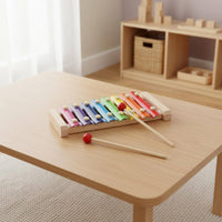 Kids Wooden Xylophone Music Learning 8 Note Rainbow Glockenspiel Educational Colorful 8 Key Xylophone for Young Children, Infants