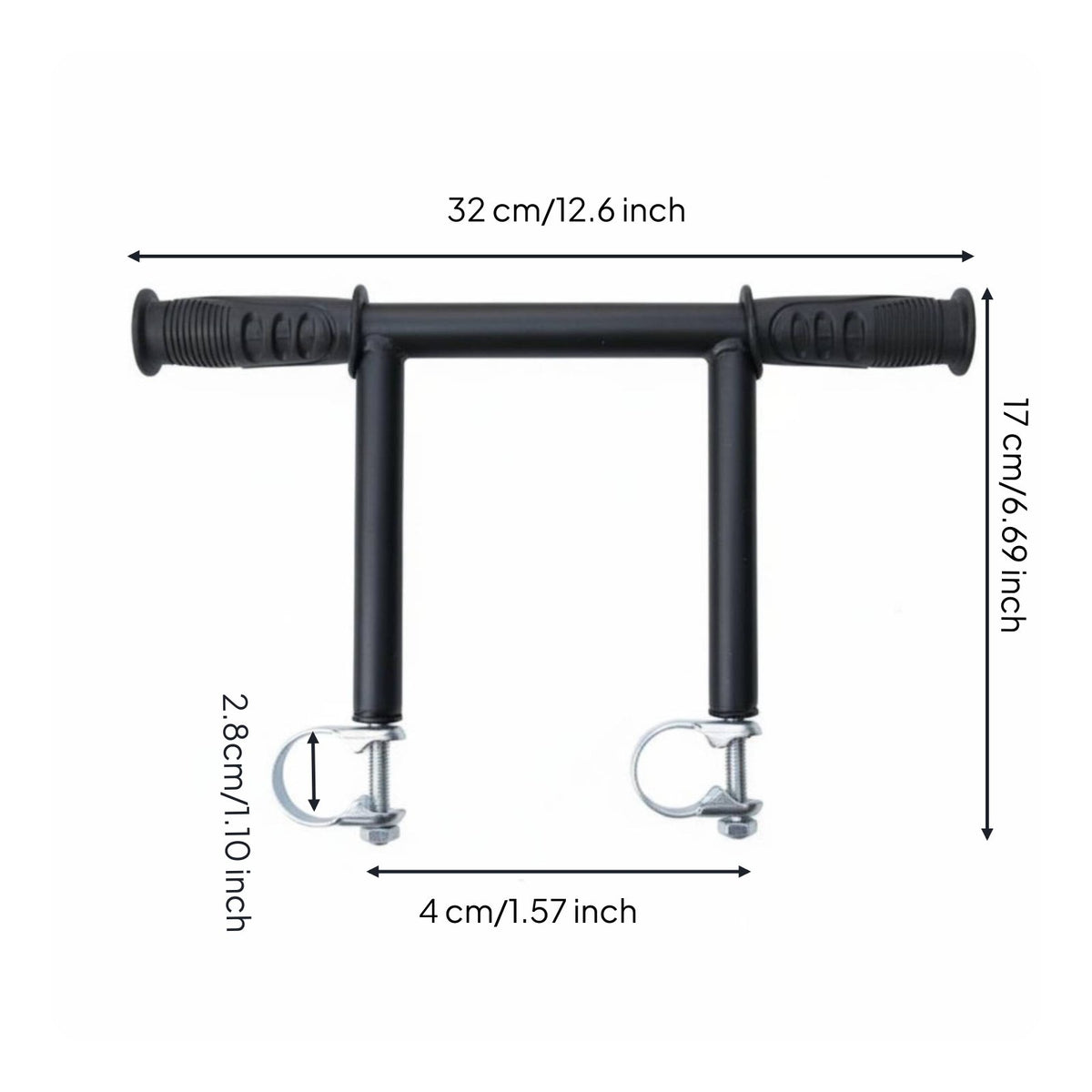 Pram Heightening Handle Easy Installation Pram Push Handle Extension Ergonomic Design Mobility Aid Accessory for Tall Parents