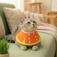 Cat Cone Adjustable Elizabethan Neck, Felt Material for Pet Grooming, Cat Recovery Neck Cone for Post Surgery and Stop Licking