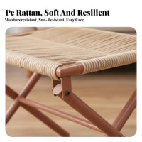 Multifunctional Woven Leg Rest Compact Design Footrest Easy to Assemble Footstool Sturdy & Stable for Creamice Workers, Homeowners, Seniors, Under Desk, Living Room, Entryway, Bedroom