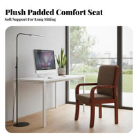 With supportrests Upholstered Accent Chair Highspine Support supportchair Sturdy Wood Legs Seating Furniture Thickly Cushioned for Seniors, Office Workers, Homeowners, Study Room, Bedroom, perusing corner