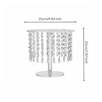 3 Pieces European Design Dessert Display Stand Elegant Design Wedding Cake Stand Mirror Surface Acrylic Dessert Pedestal Stackable for Banquet
