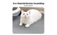 Non-Slip Backing Double Layer Cat Litter Mat Scratch Resistant Double Layer Litter Mat Easy to Clean