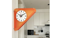 Frosted Acrylic Double Sided Corner Wall Clock Minimalist Style Triangular Wall Clock