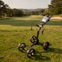 Aluminum Alloy 4 Wheel Golf Push Pushcart Black Four-Wheel Golf Trolley Lightweight Outdoor Gear