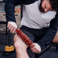 Multi-Purpose Leg and Back Fascia Roller Ergonomic Design Wooden Massage Roller Stick Anti-Slip Grip Handheld Back Massager 360° Rotatable Rollers for Athletes, Stretching, Post-Workout, Gym