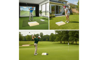 Golf Practice Mat Two-sidedSided Golf Training Mat Portable Slim for Golfers, Backyard, Garage