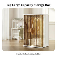 Foldable Cacontaineret with Front Doors Foldable Design for Living Room, Homeowners