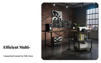 Power Amplifier Cabinet Large Capacity Mobile Audio Equipment Rack Sturdy Construction Rolling Multi-Tier Amplifier Stand for Living Room